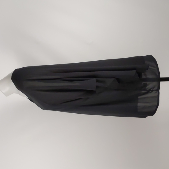 Staple Women's Top Size 10 Black Sheer Cape Tunic Round Neck Kimono Sleeves - Picture 7 of 13